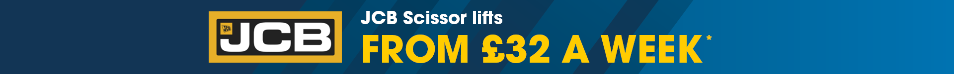 JCB Scissor Lifts from £32 a week JCB Scissor Lifts from £32 a week